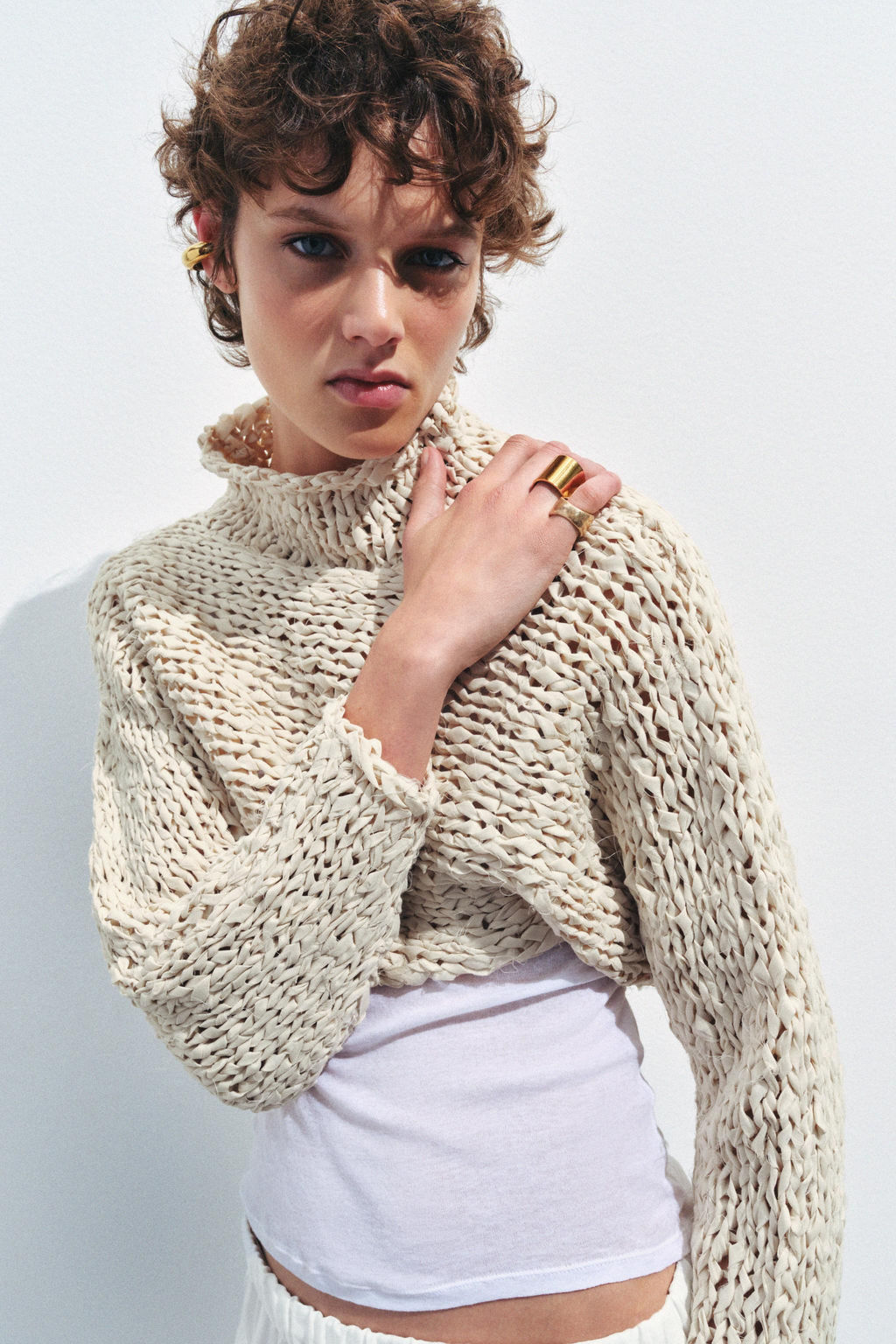 PANTAL?N BARREL FLUIDO ZW COLLECTION / Blanco roto - Zara фото 12