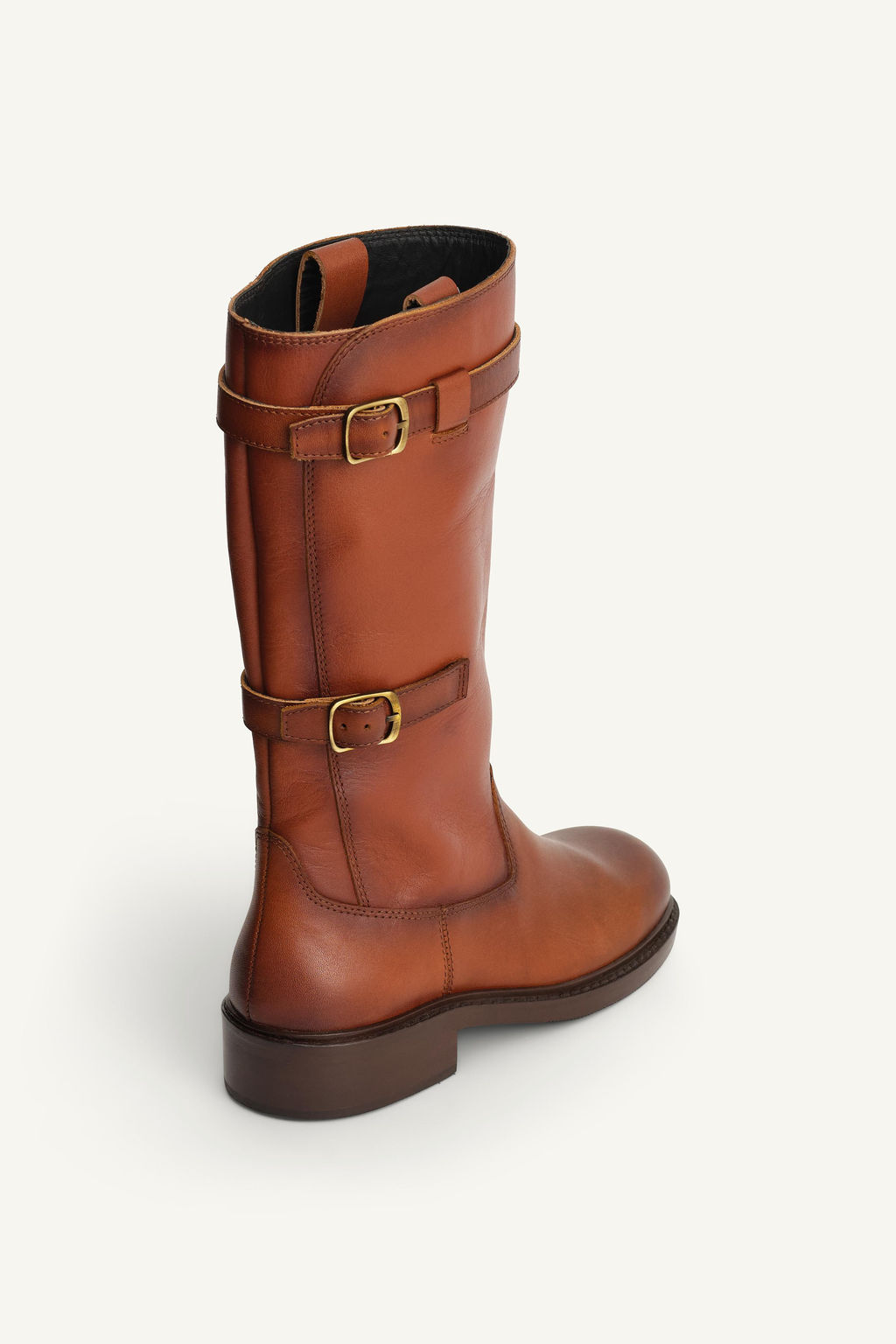 LIMITED EDITION BUCKLED LEATHER BOOTS - Zara фото 7