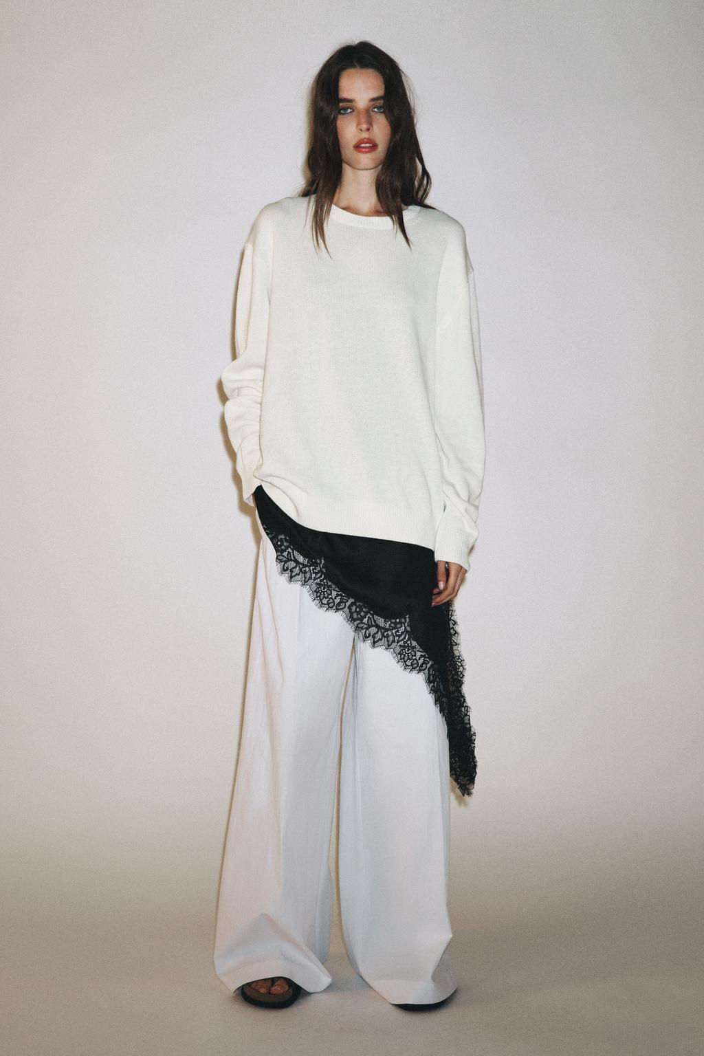 ZW COLLECTION TECHNICAL-EFFECT DARTED TROUSERS - Zara фото 6