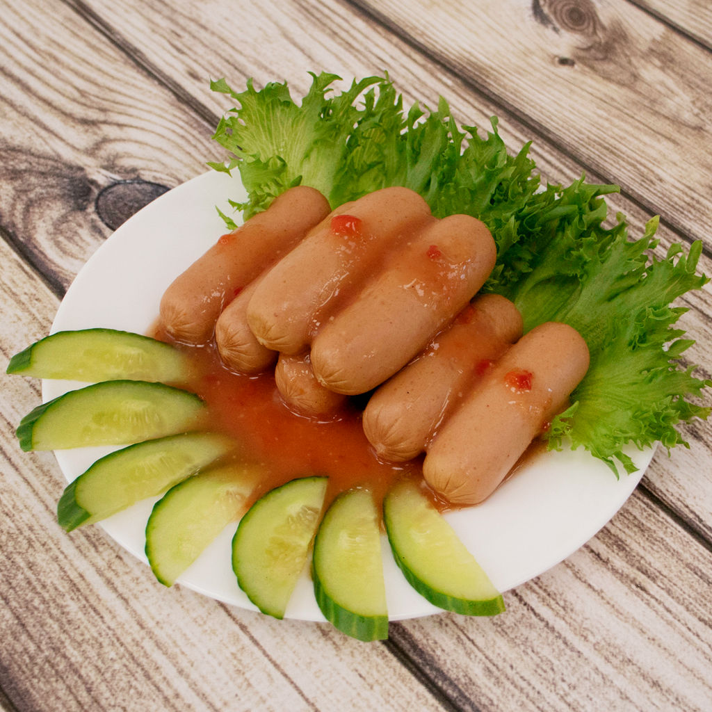 Сосиски куриные в соусе Сладкий чили высший сорт ВитаМир, 340г  фото 3