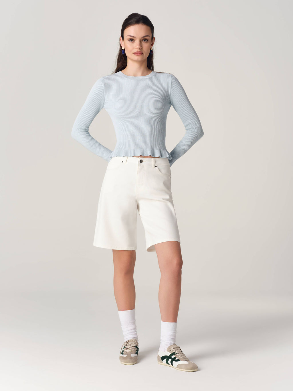 CONTE CON-884 Шорты джинсовые женские off white  фото 2