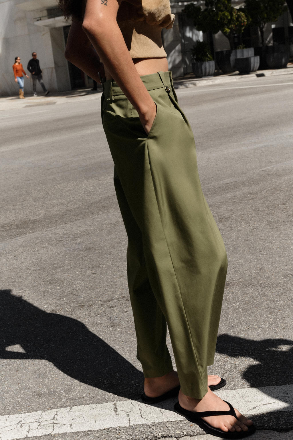 PANTAL?N CHINO RECTO / Khaki - Zara фото 6