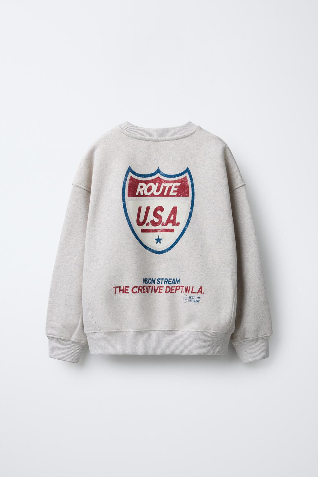 FLECKED SWEATSHIRT WITH SLOGAN - Zara фото 3