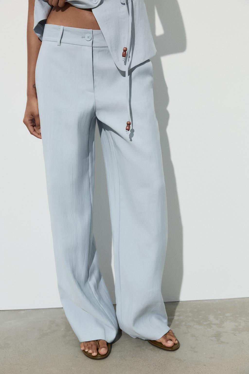 HIGH-WAIST STRAIGHT-LEG TROUSERS - Zara фото 2