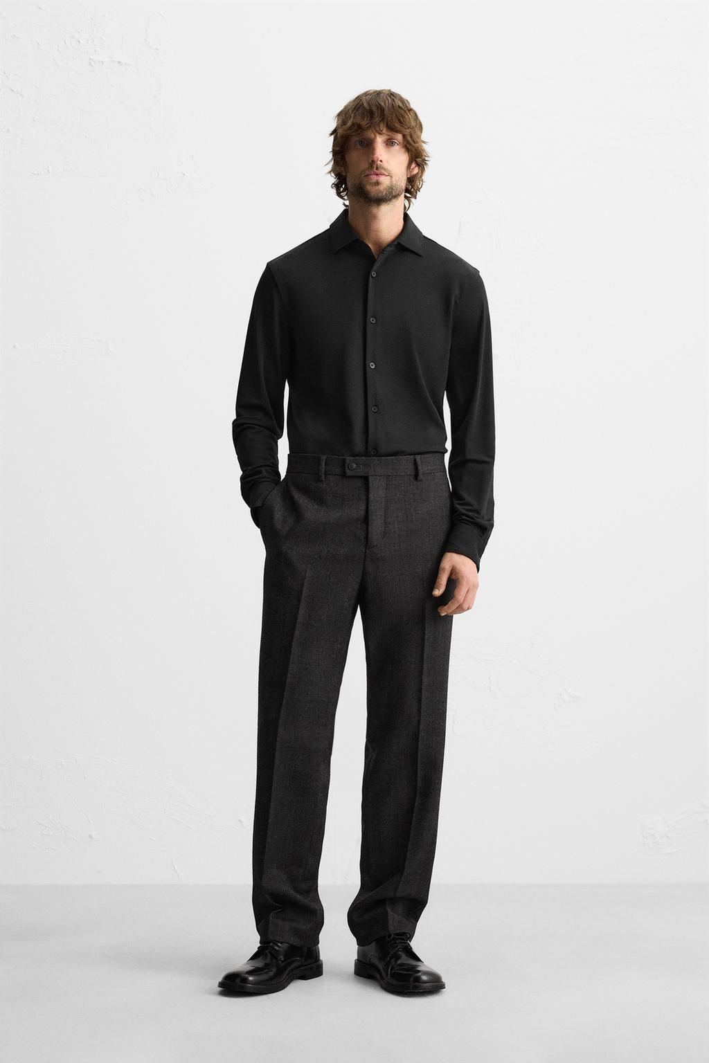 TEXTURED STRETCH SHIRT - Zara фото 20