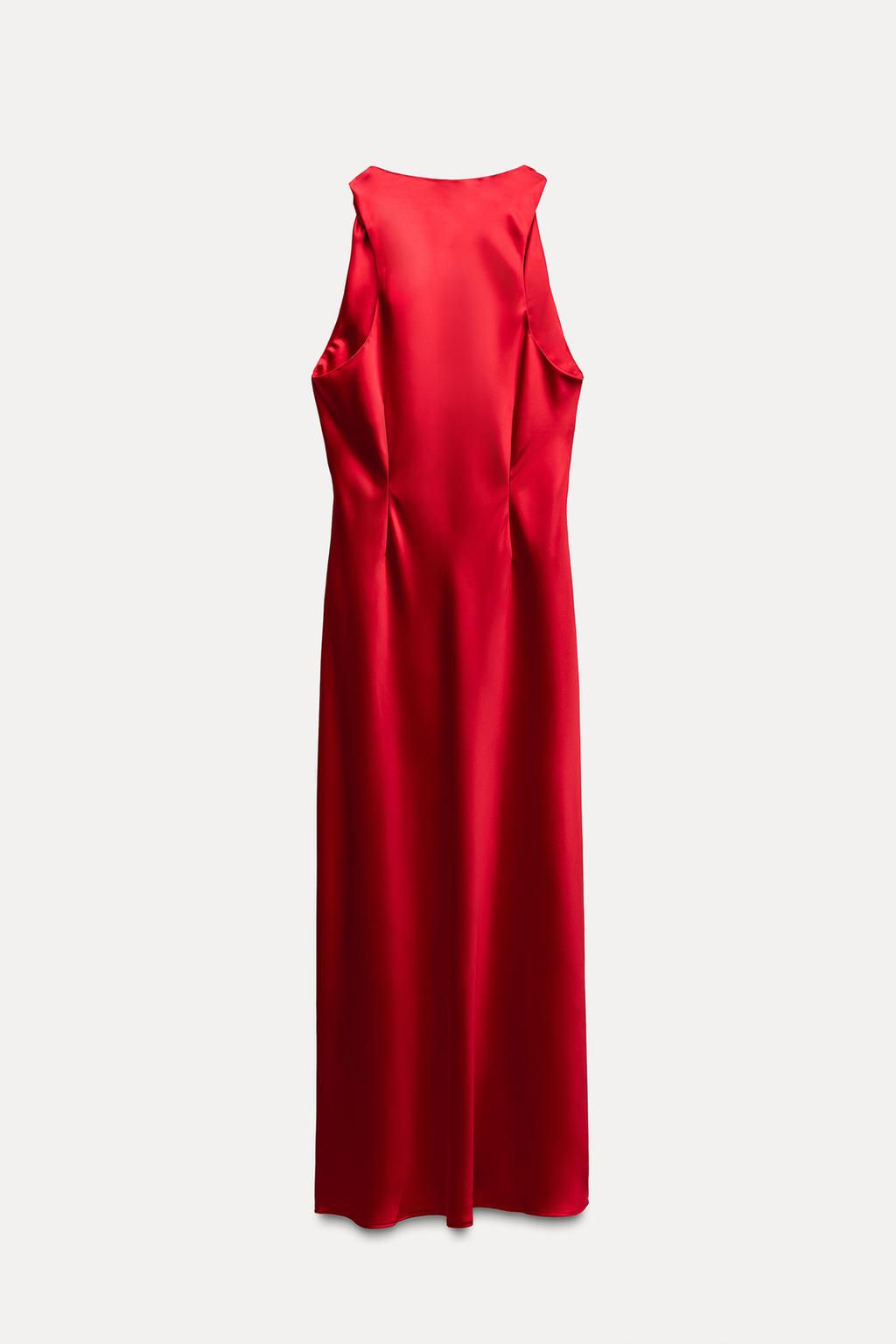 SATIN MIDI DRESS - Zara фото 11