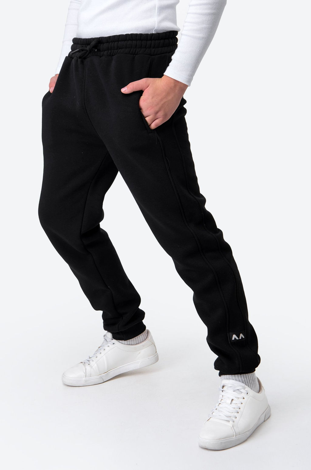 Детские брюки-джоггеры из футера с начесом Happy Fox фото 9