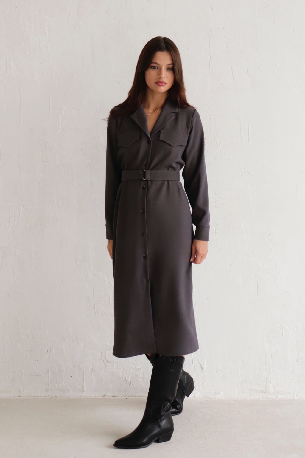 Платье-рубашка с английским воротником - Martichelli фото 173