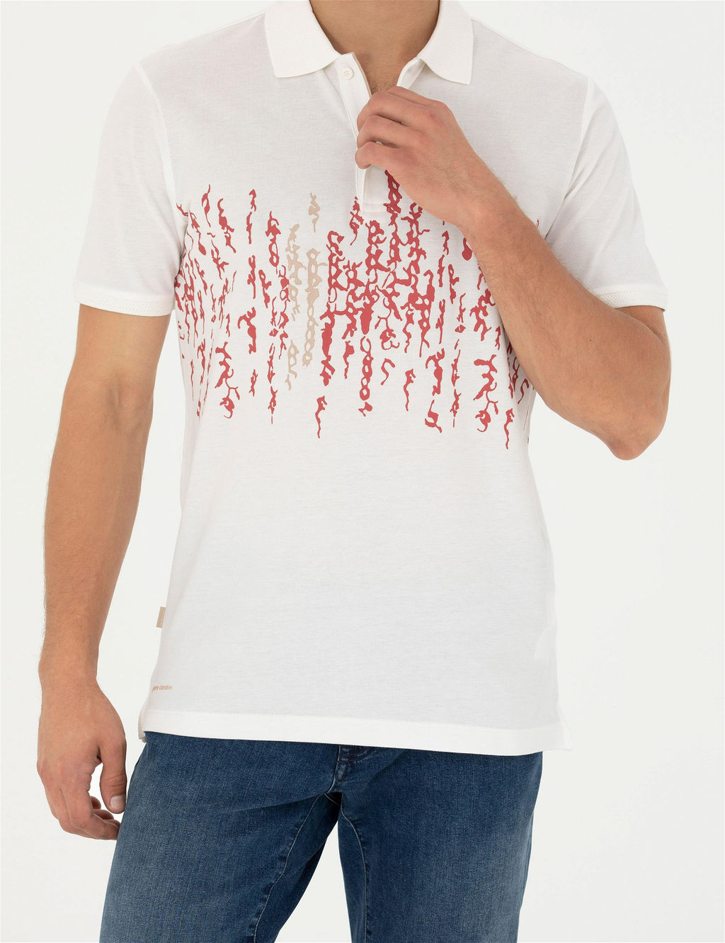 Ekru Slim Fit Polo Yaka Ti__rt - Pierre cardin фото 6
