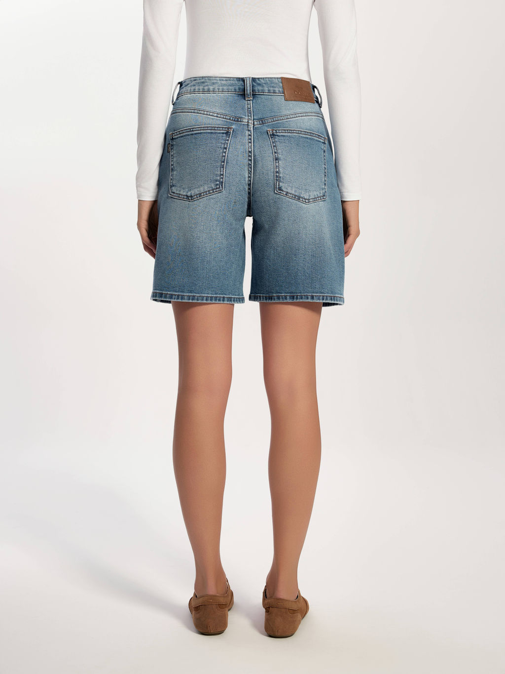 CONTE CON-753 Джинсовые шорты из мягкого денима с высоким содержанием хлопка light blue