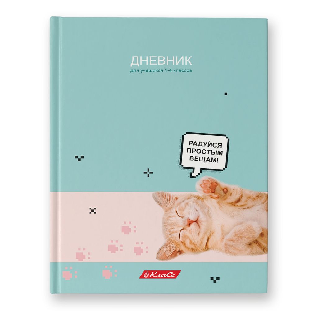 Светоч Дневник школьный 1-4 класс, матовая ламинация, A5+ 48 л. 12 шт. твердый переплет 60 г/кв.м Радуйся простым вещам 48ДТ5_000044