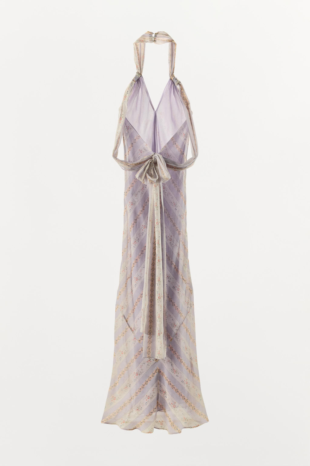 VESTIDO HALTER ESTAMPADO FLORES / Lila claro - Zara фото 7