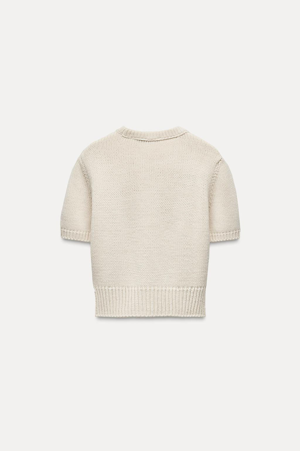 CROPPED KNIT SWEATER - Zara фото 2