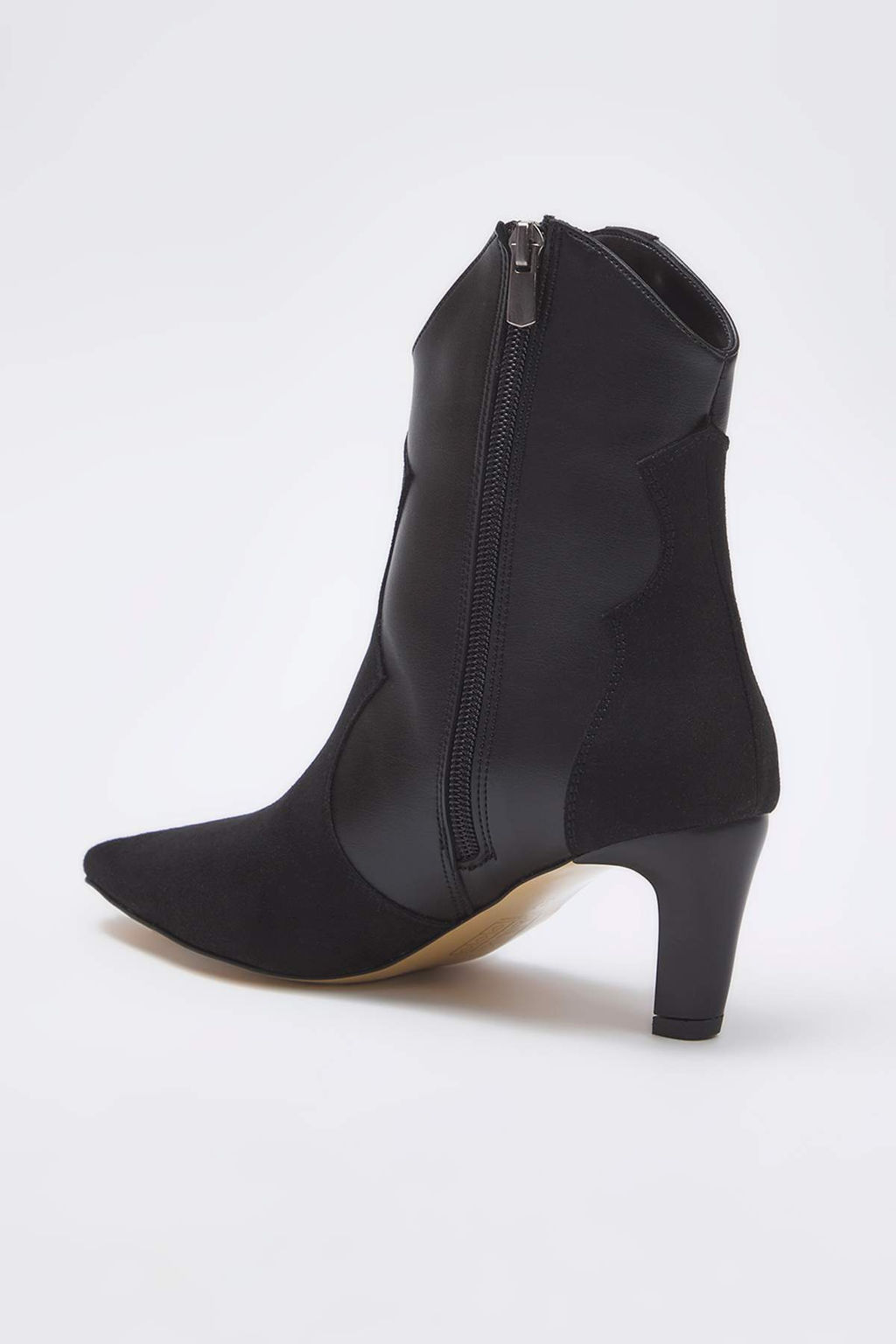 Siyah Suet Deri Detayl? Topuklu Kad?n Bilekte Bot
TAKAW26BO00048 - Trendyolmilla фото 11