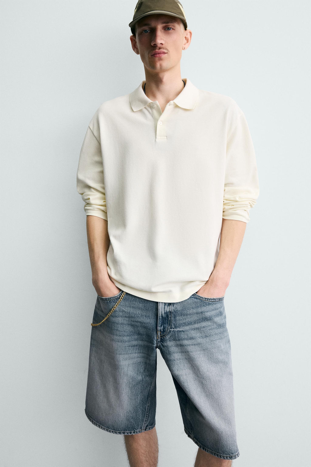 BERMUDA DENIM BAGGY FIT / Azul medio - Zara фото 5