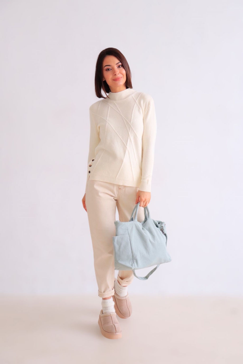 Martichelli Джемпер молочный линии  фото 9