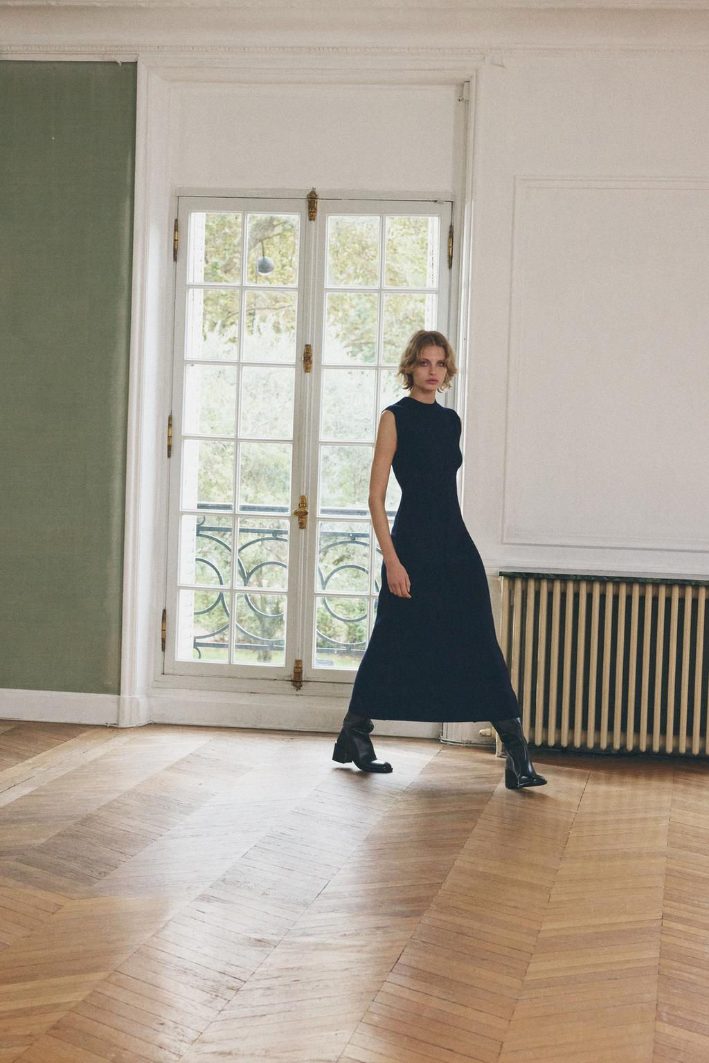 SLEEVELESS 100% WOOL DRESS - Zara фото 3