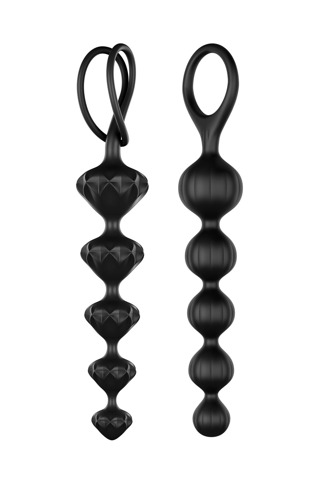 Набор анальных цепочек Satisfyer Love Beads black, силикон, черный, 27 см.