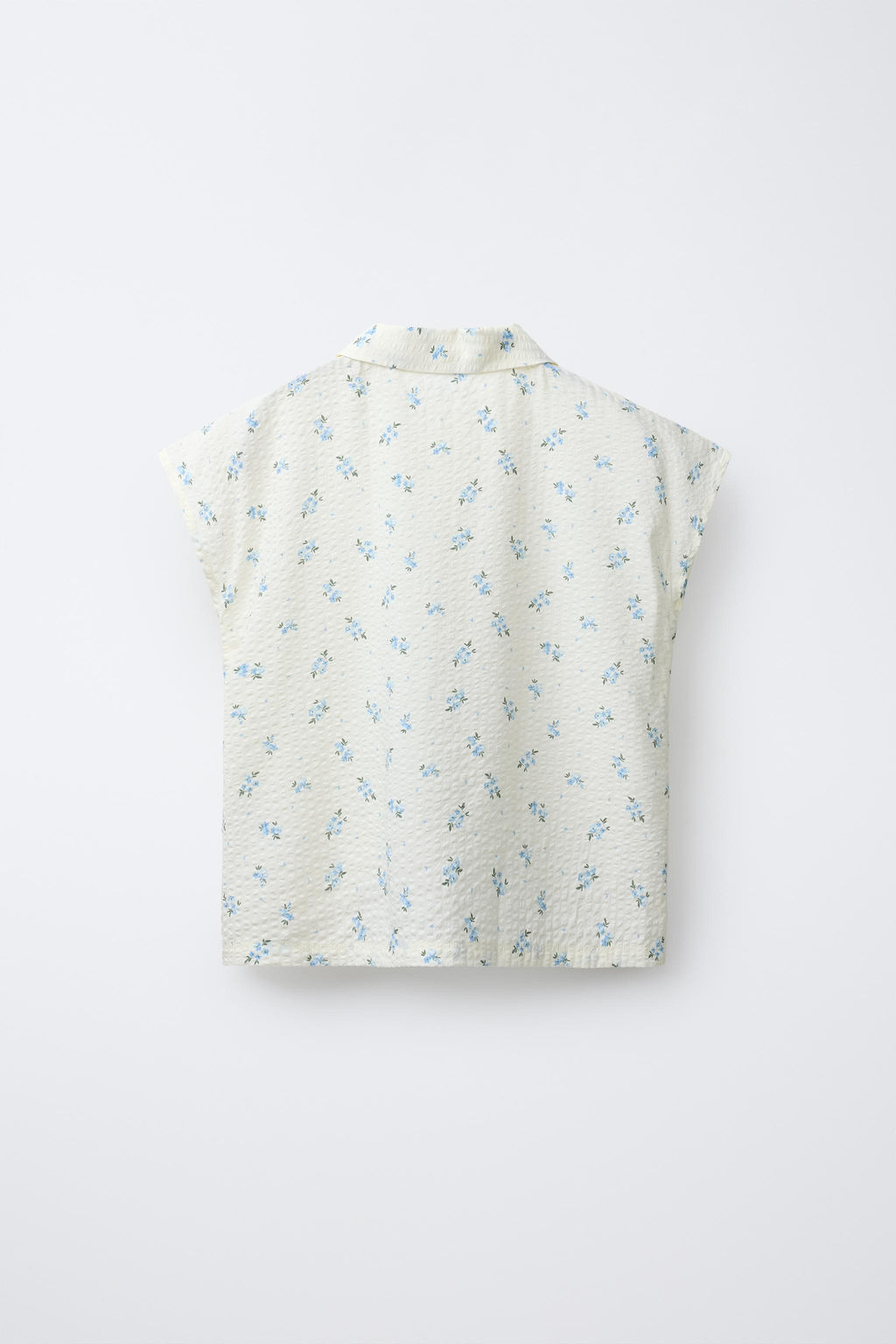 AGES 6-14/ SEERSUCKER FLORAL SHIRT AND BERMUDA PYJAMAS - Zara фото 3