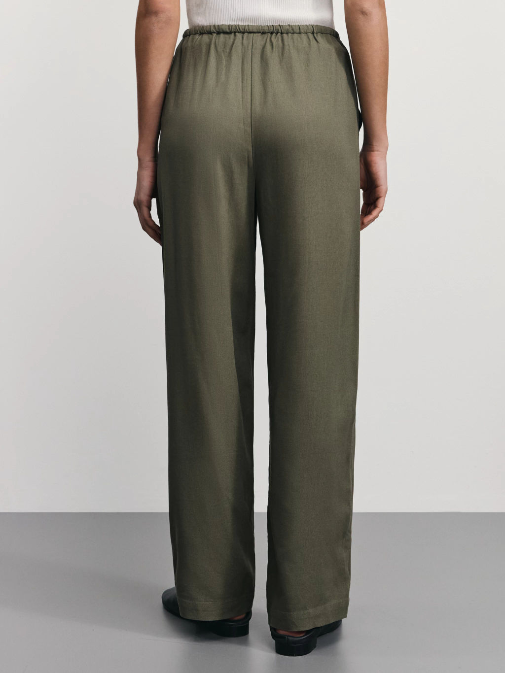 Широкие брюки изо льна / Zarina  фото 4