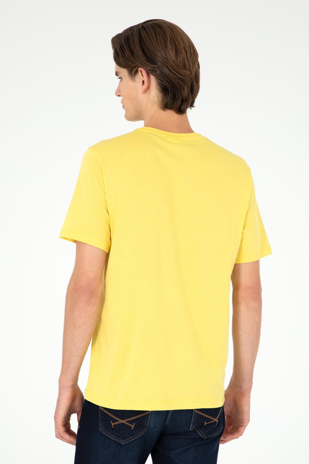 Мужская желтая футболка - U.s. polo assn фото 5