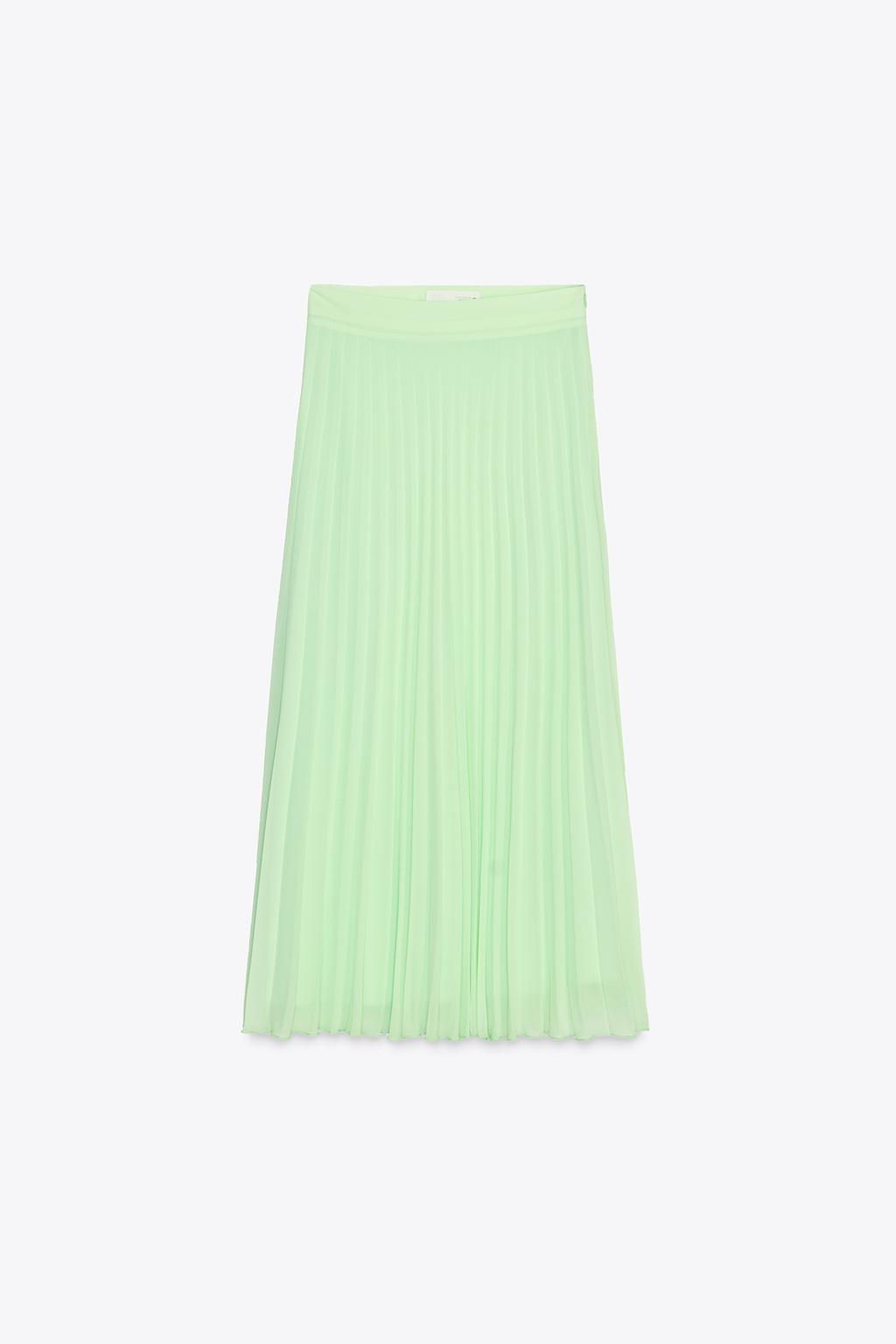 PLEATED MIDI SKIRT - Zara фото 8