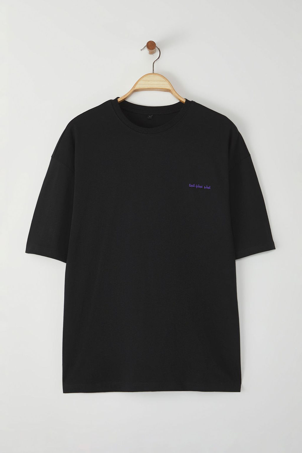 TRENDYOL MAN Siyah Oversize/Genis Kesim %100 Pamuklu Bask?l? T-Shirt TMNSS25TS00119 - Trendyolmilla фото 10
