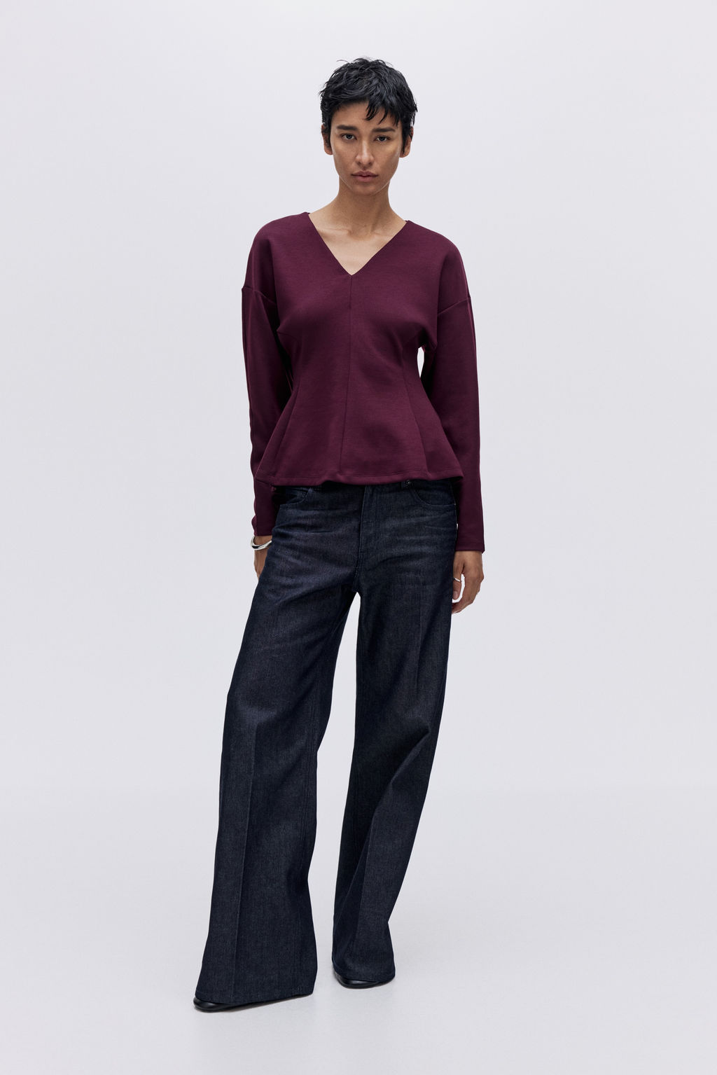 Top entallado efecto neopreno - H&m фото 6