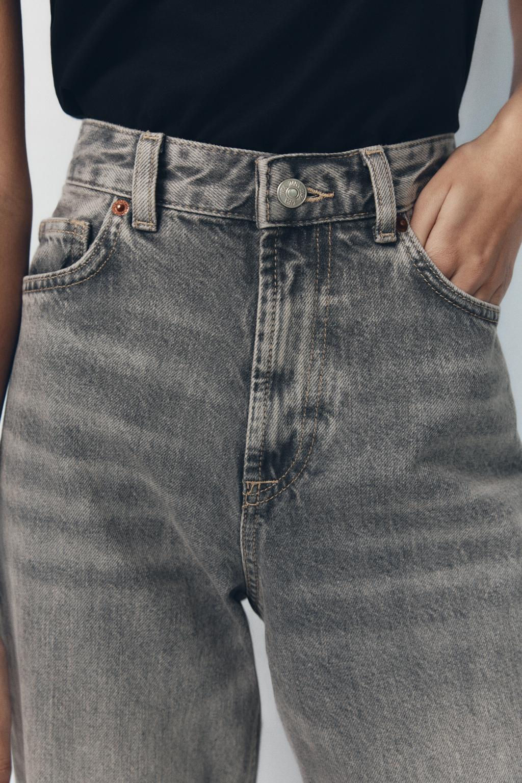 TRF HIGH-WAIST WIDE-LEG FULL-LENGTH JEANS - Zara фото 16