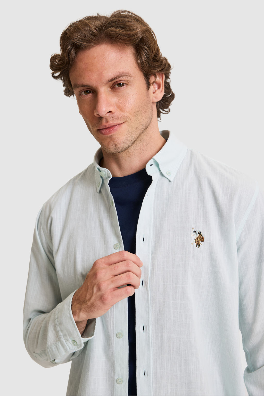 Erkek Su Ye_ili Uzun Kollu Basic G_mlek - U.s. polo assn фото 2