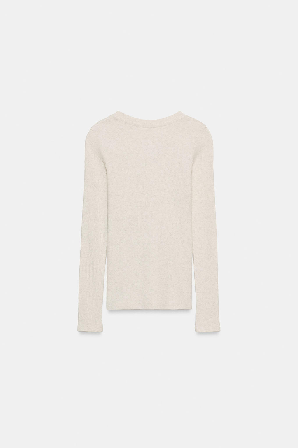 CAMISETA RIB MANGA LARGA / Gris vigor? - Zara фото 4