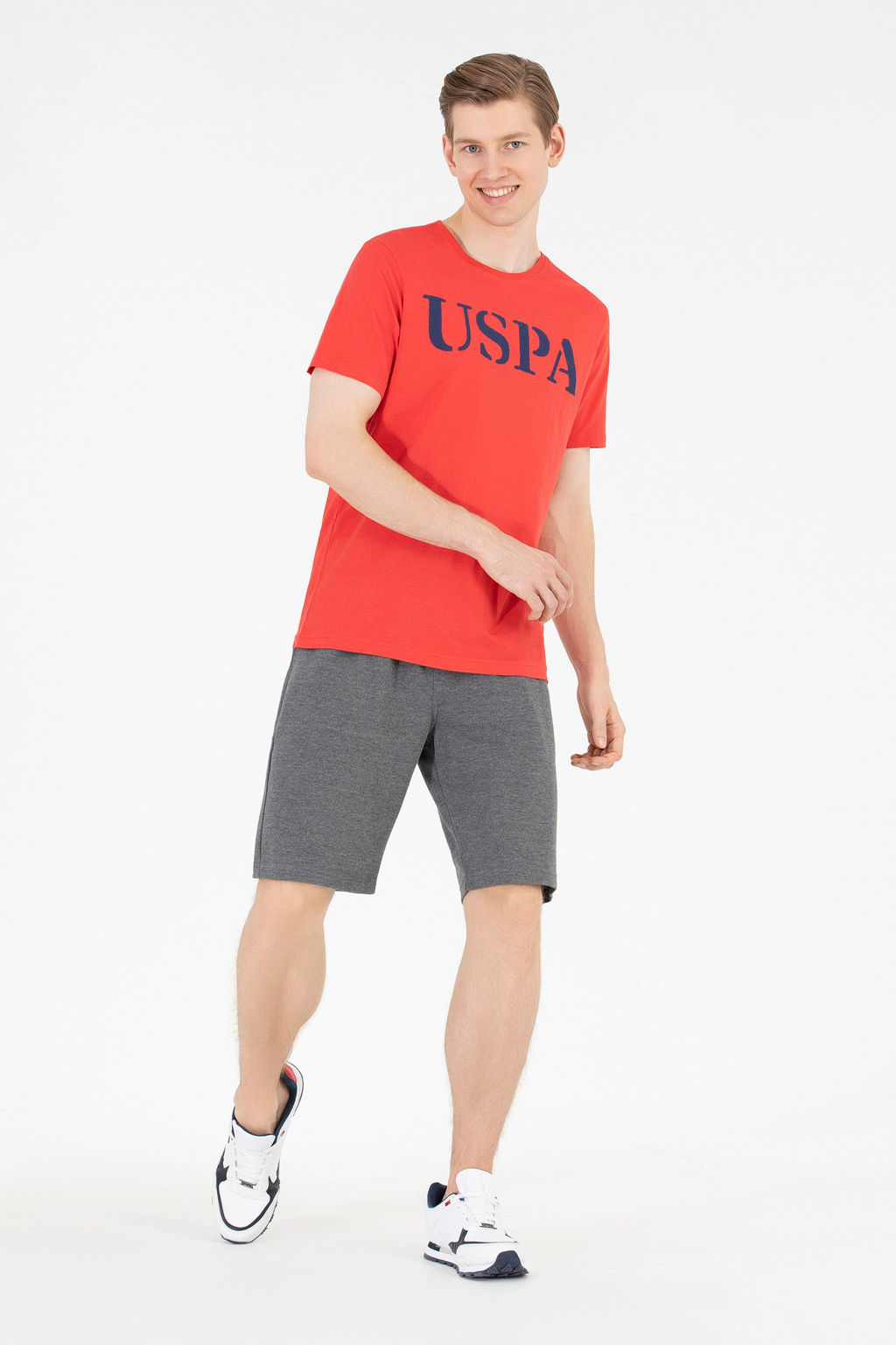 Мужская красная базовая футболка с круглым вырезом - U.s. polo assn фото 16