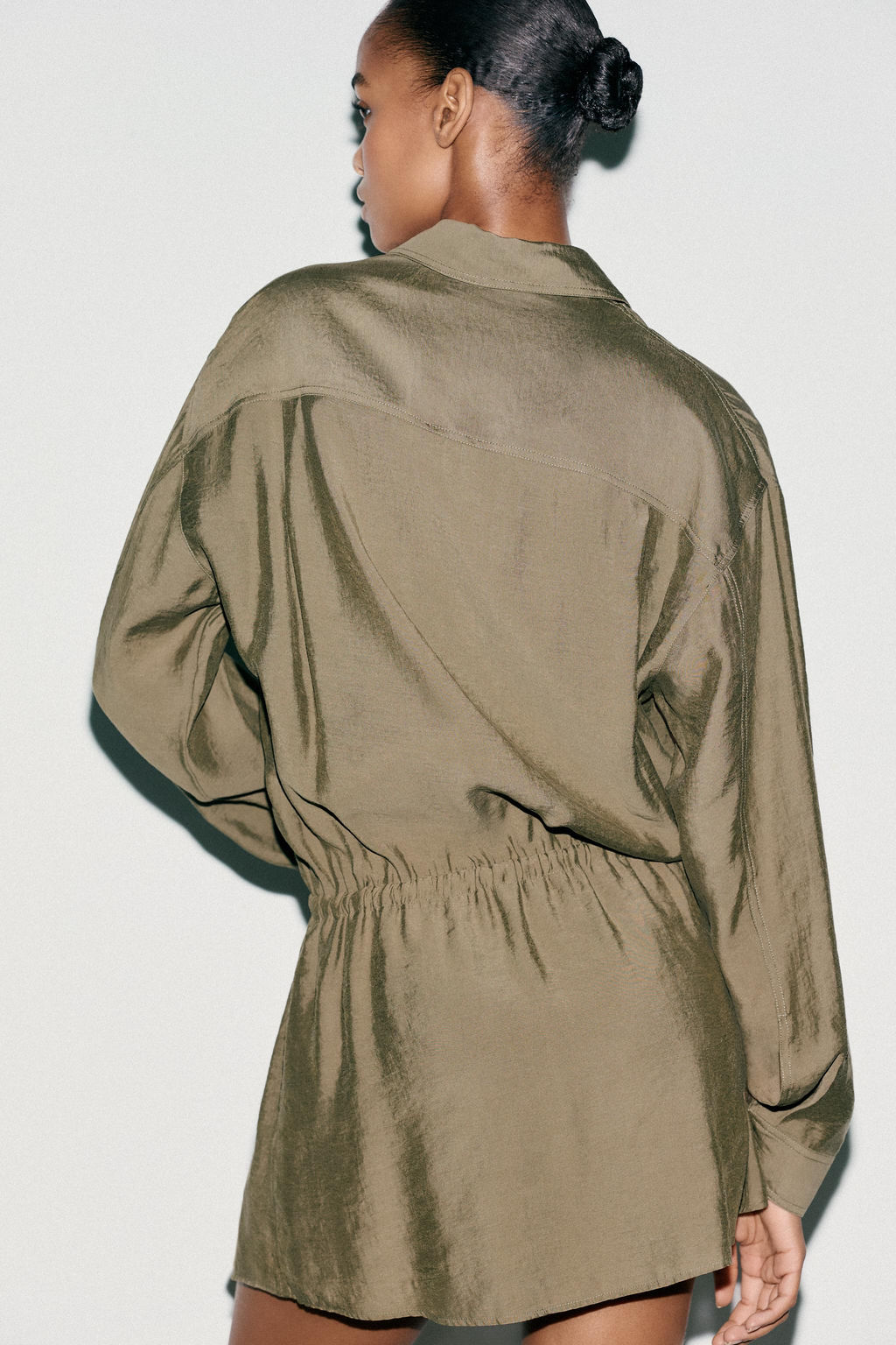 SHORT FLOWING SHIRT DRESS