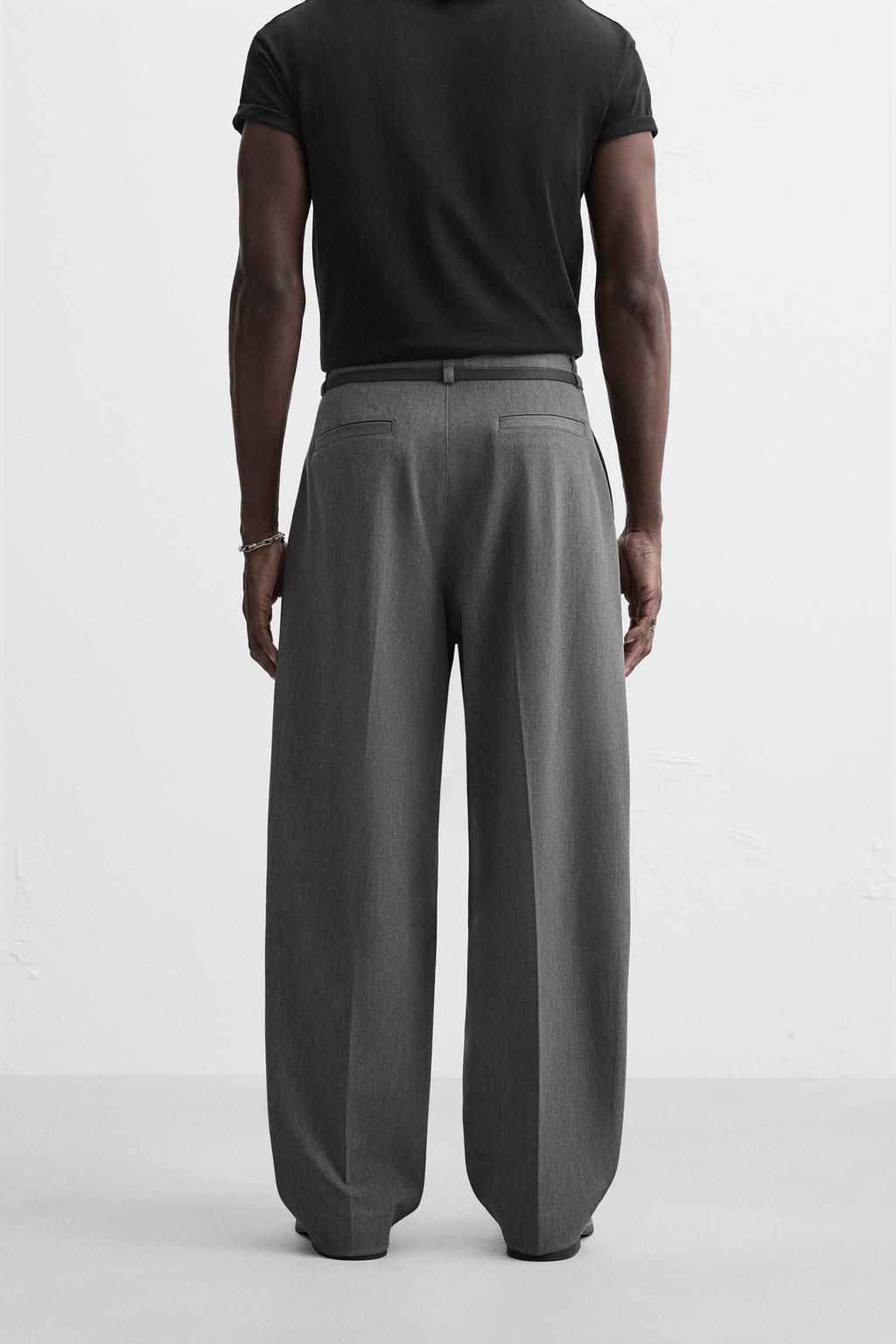 BELTED PLEATED TROUSERS - Zara фото 3