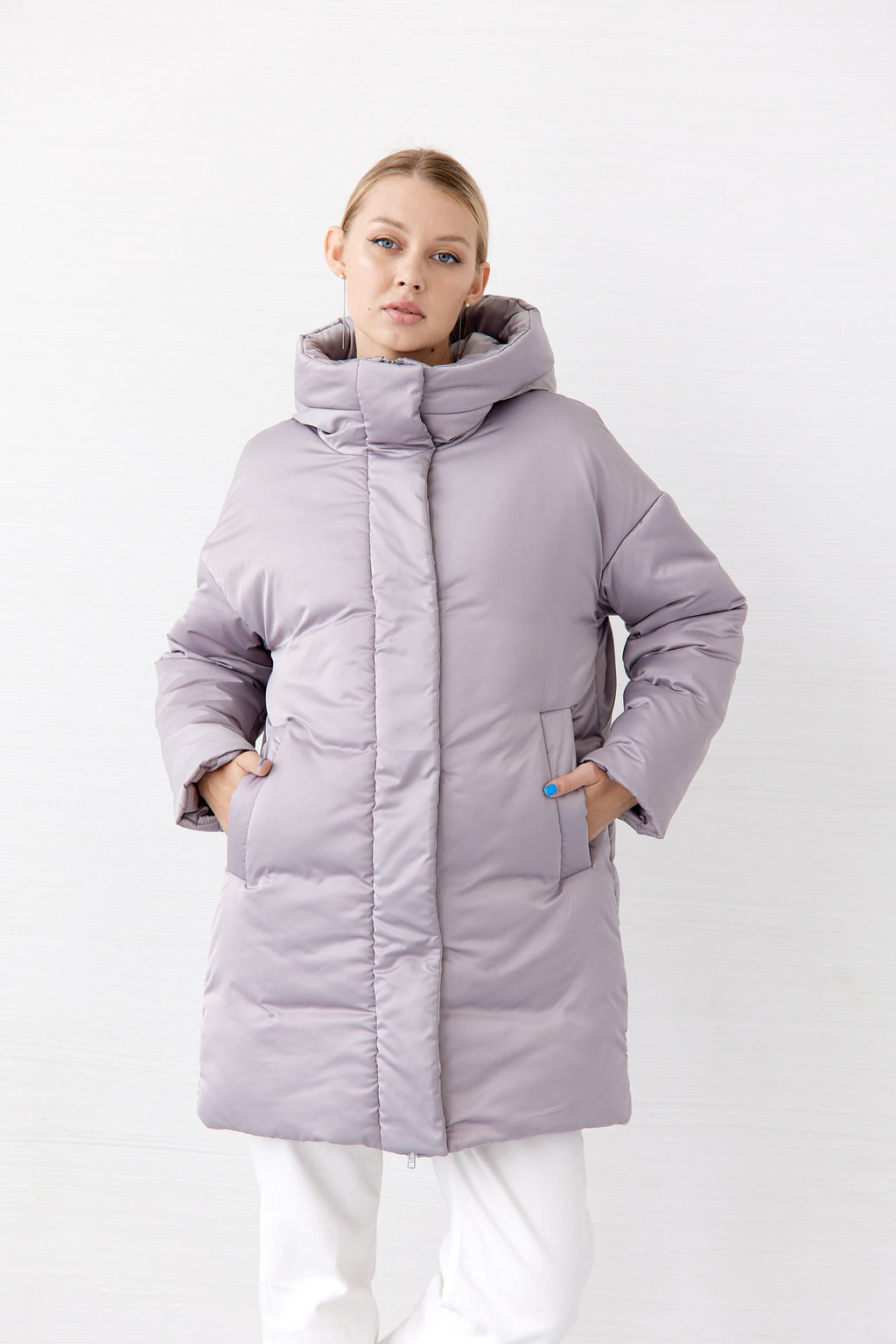 Куртка женская зимняя 25655 (серый опал) - Kankan фото 2