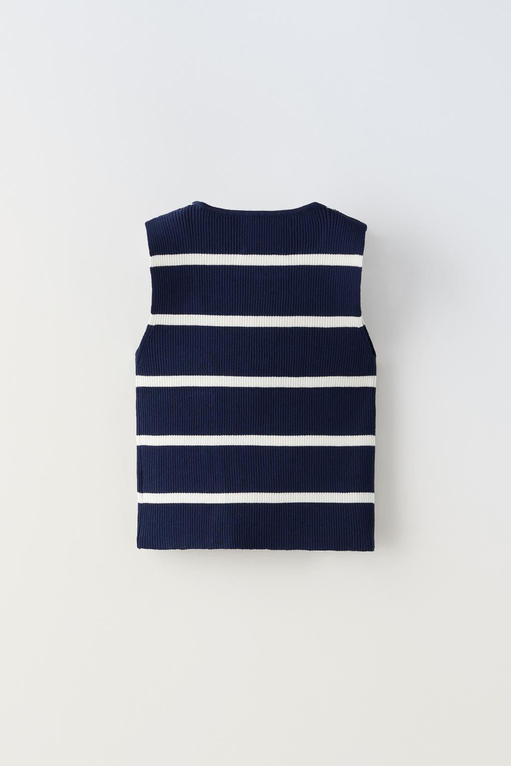 STRIPED BUTTONED TOP - Zara фото 4