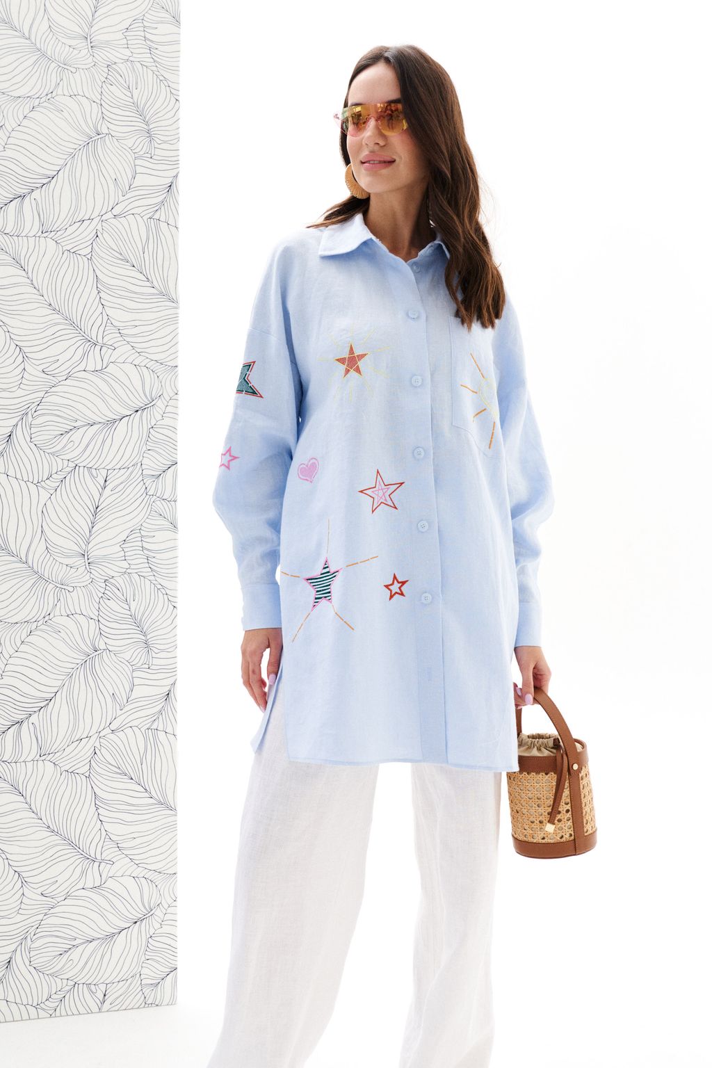 Блузка изо льна с вискозой - Elletto фото 3