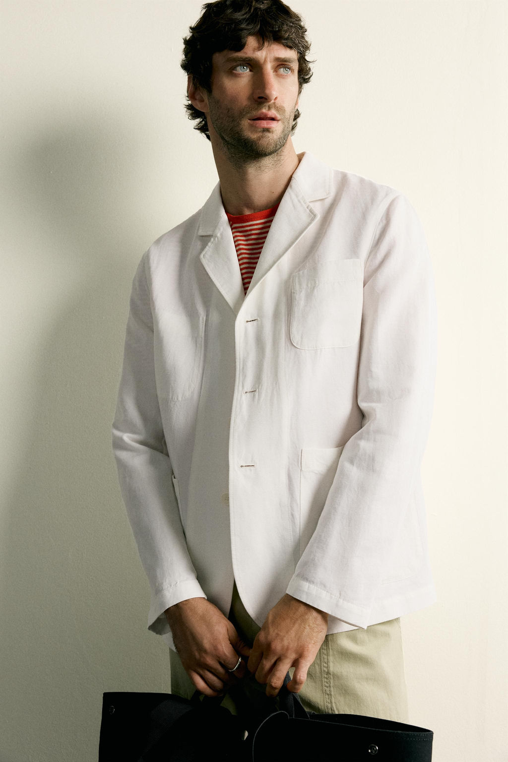 SOBRECAMISA REGULAR FIT BOLSILLOS / Blanco - Zara фото 6