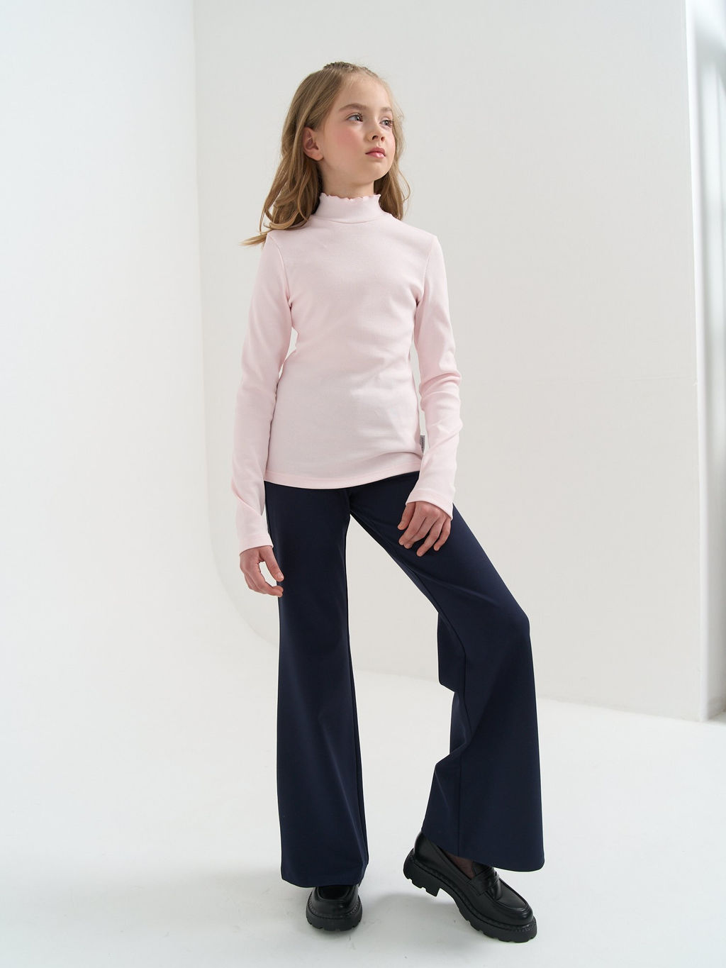 Бадлон с волнистым воротом Розовый 7+ - Bungly фото 7