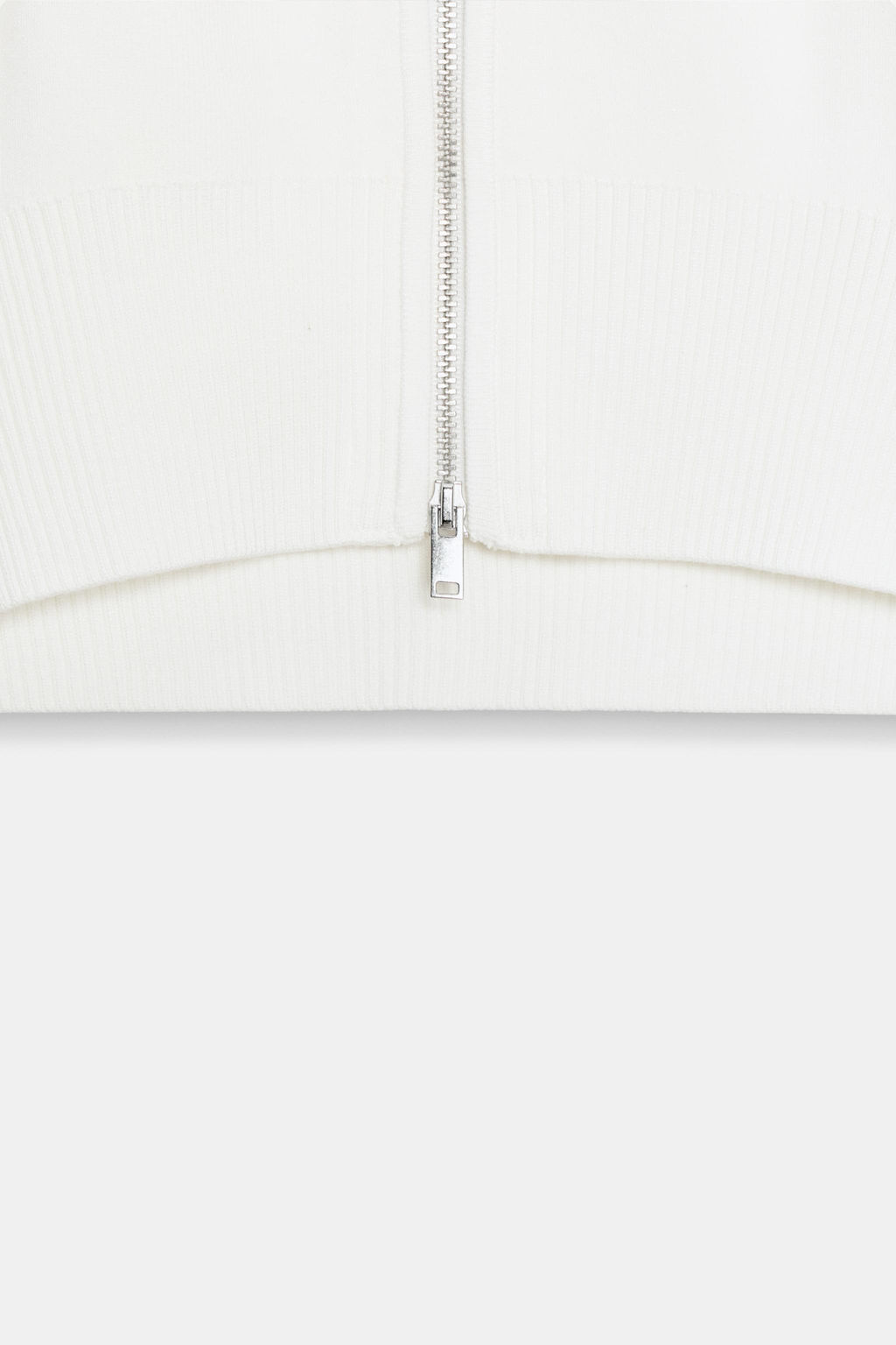 CHAQUETA CORTA PUNTO CREMALLERA / Blanco - Zara фото 7
