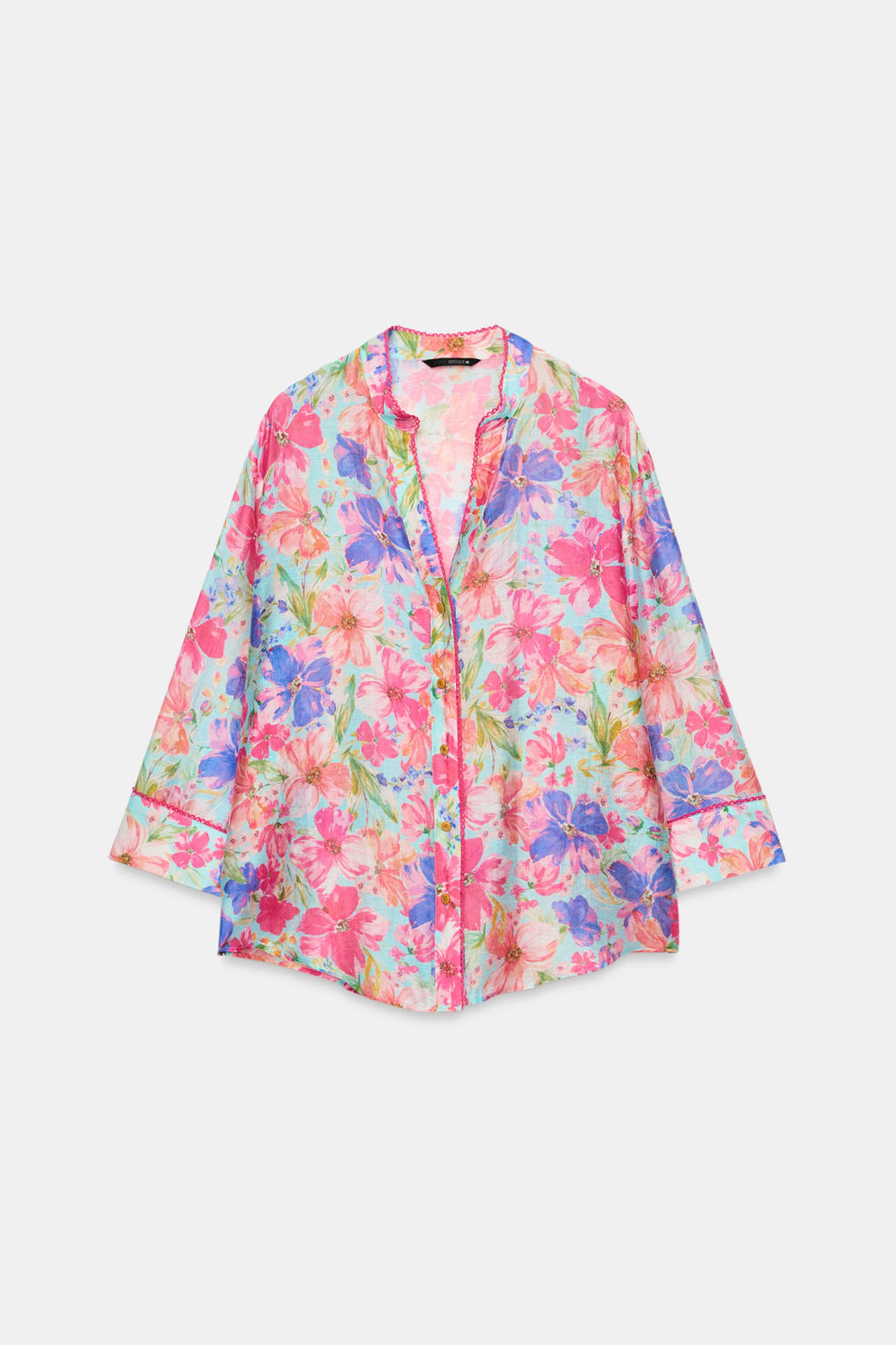 CAMISA ESTAMPADO FLORAL / Multicolor - Zara фото 6