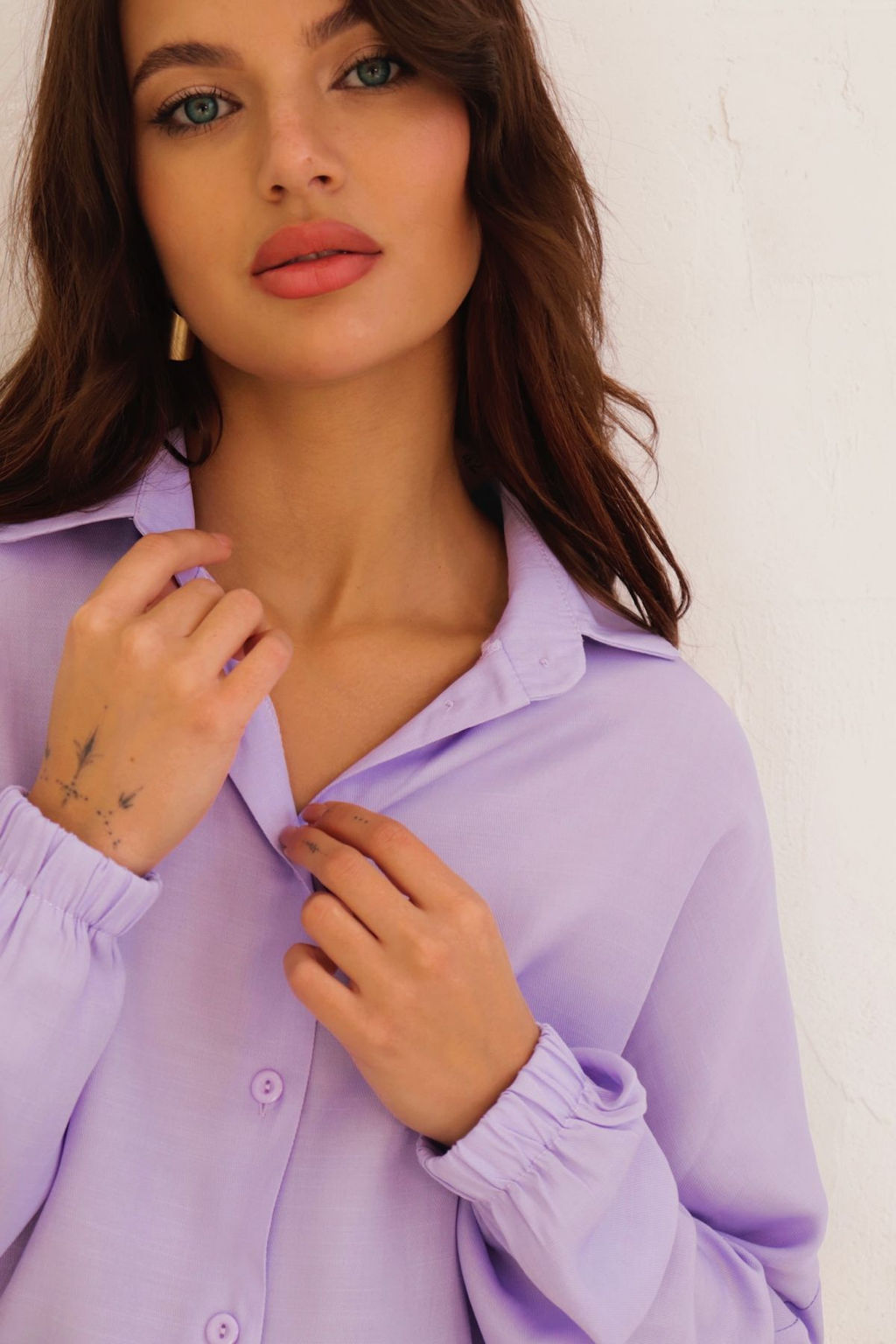 Рубашка базовая летучая мышь со спущенной линией плеча - Martichelli фото 15