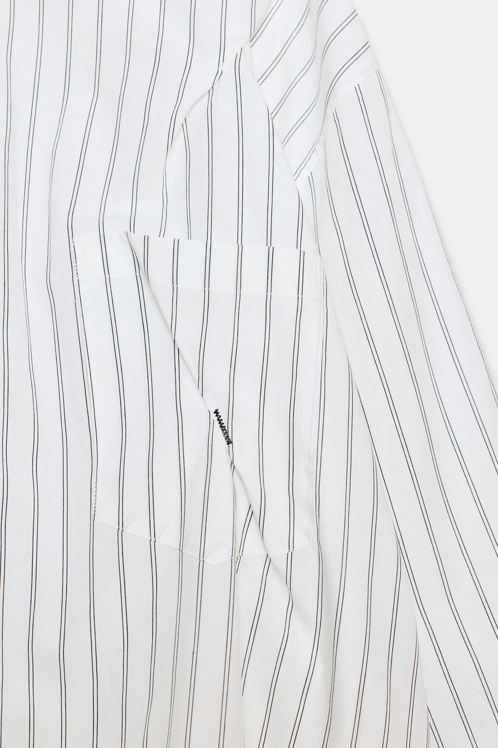 OVERSIZE POPLIN SHIRT WITH TOPSTITCHING - Zara фото 5