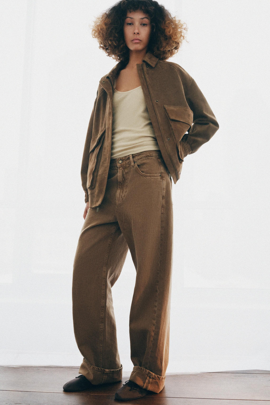 OVERSIZE SUEDE LEATHER JACKET ZW COLLECTION LIMITED EDITION