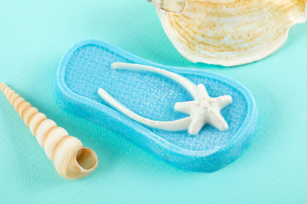 BUBBLE TIME Пластиковая форма для мыла №01 14.8 х 10 см пластик Шлепанец