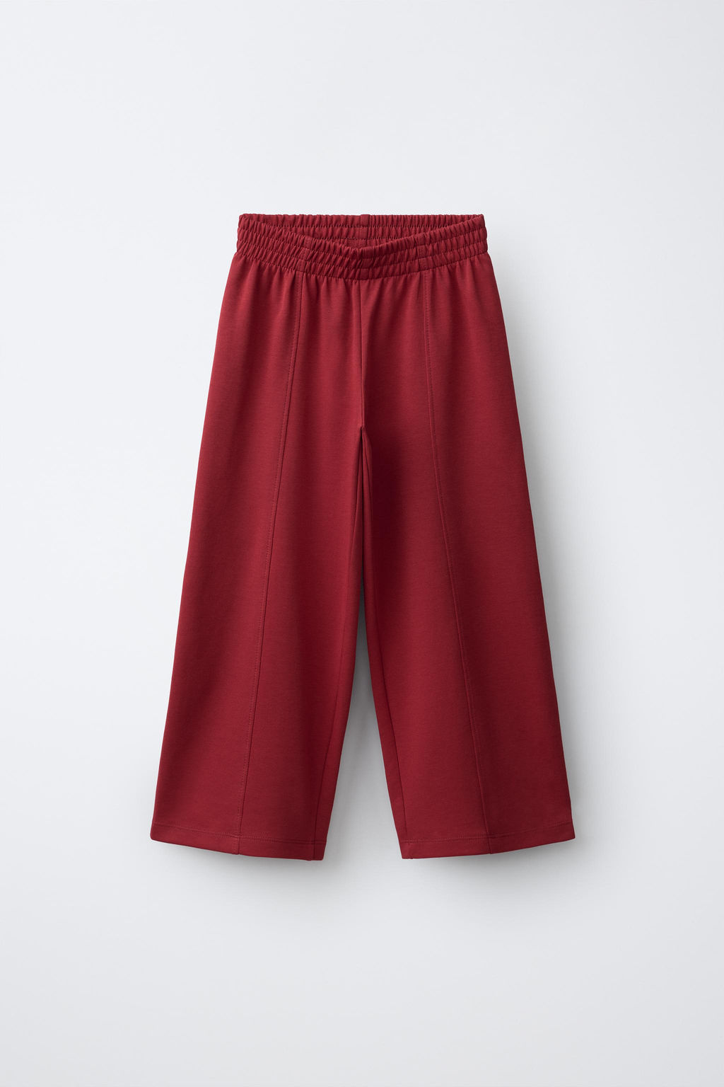 PANTAL?N WIDE LEG INTERLOCK / Rojo