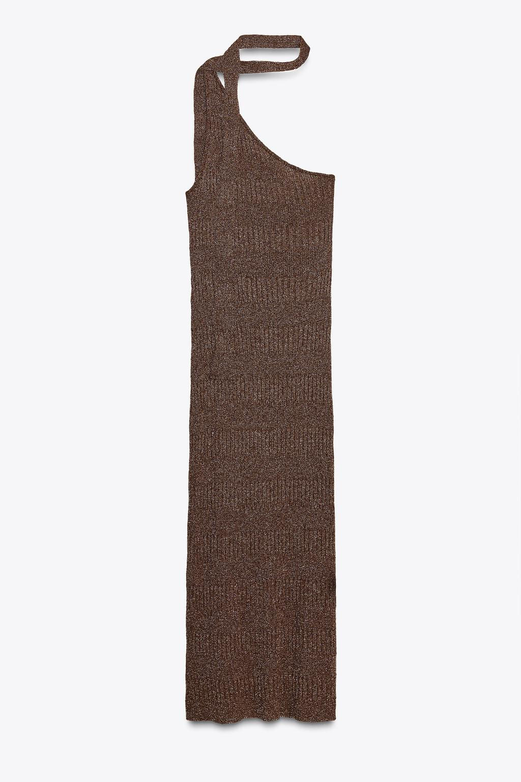 ASYMMETRIC FOULARD MIDI DRESS - Zara фото 7