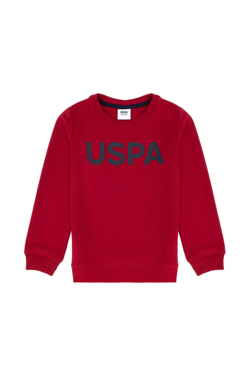 Детский красный базовый свитшот с круглым вырезом - U.s. polo assn фото 4
