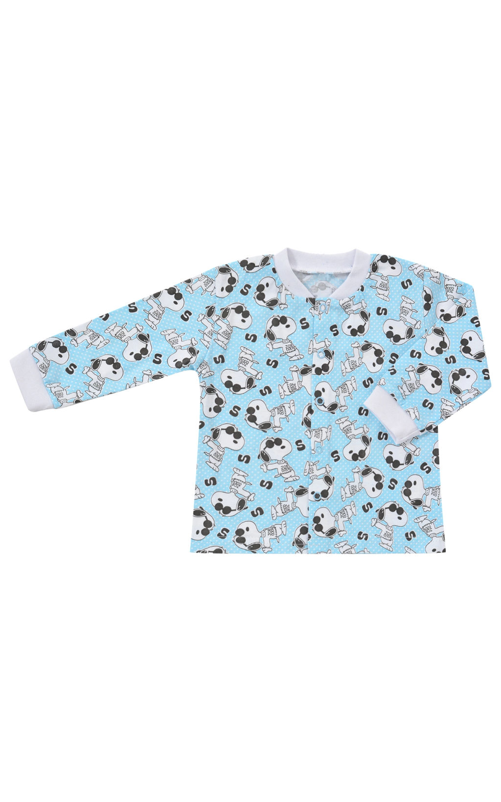 Распашонка детская, цвет голубой