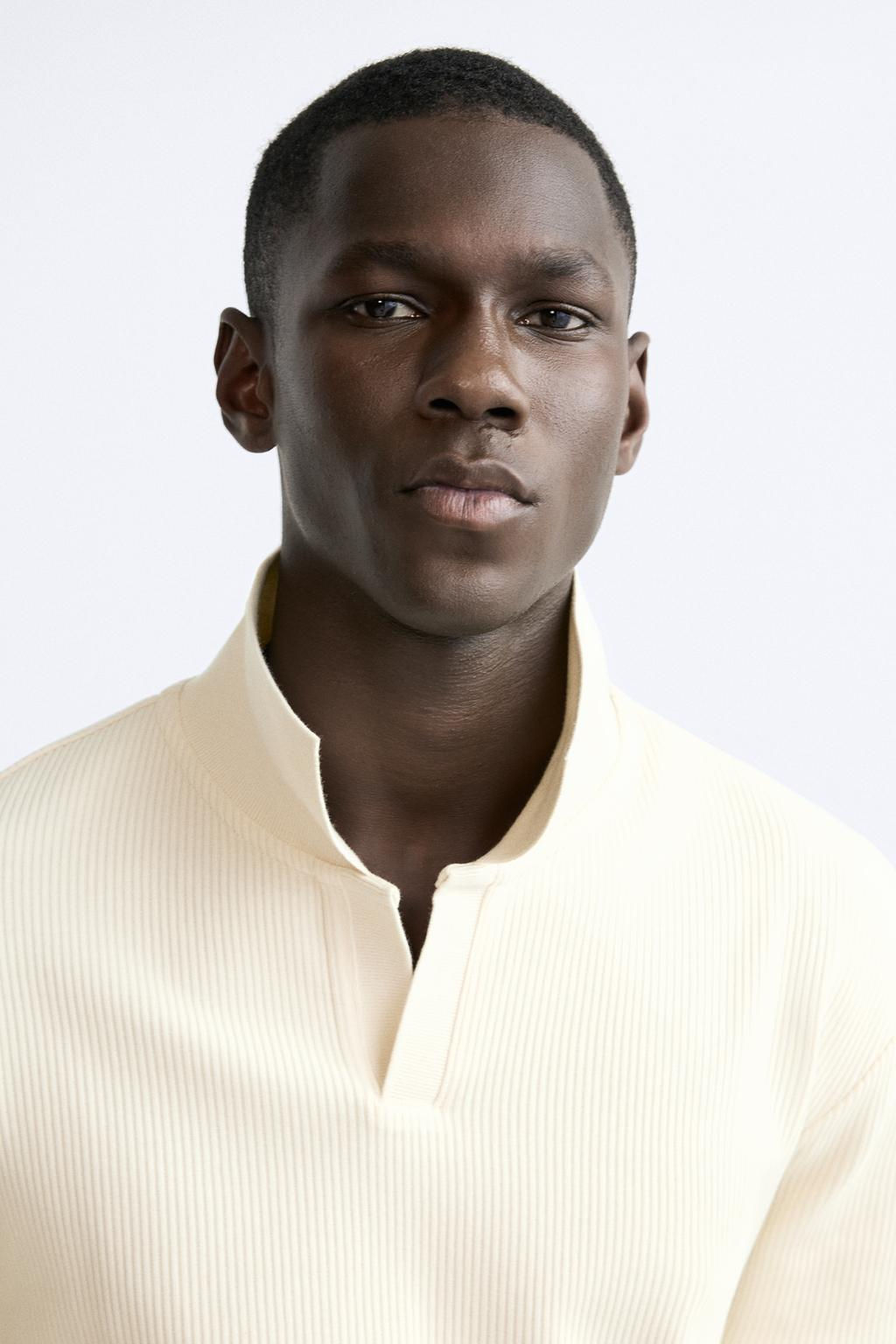 TEXTURED POLO SHIRT WITH RIBBED TRIMS - Zara фото 14